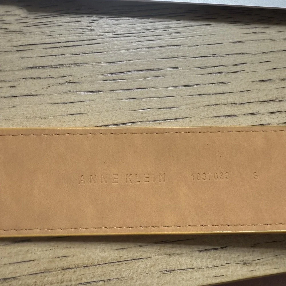 New‎ Anne Klein Small Tan Brown Synthetic Leather Belt NWT